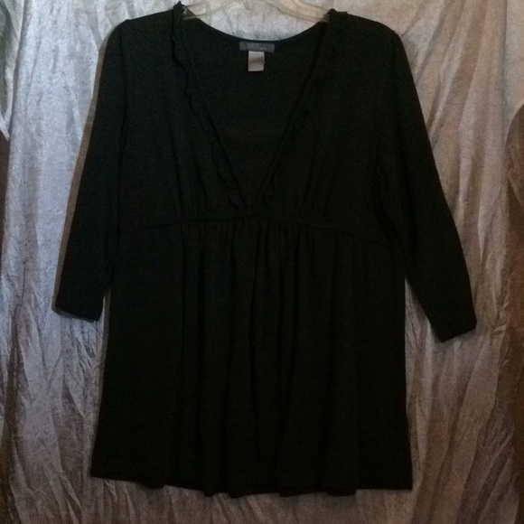 Maternity Tunic Dark Gray LS size 1X by Devinity - Picture 3 of 4